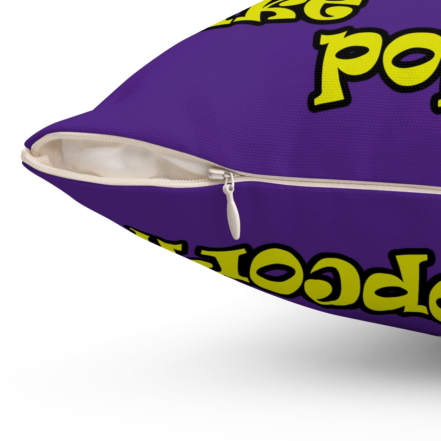 popping like popcorn - Spun Polyester Square Pillow - (purple)