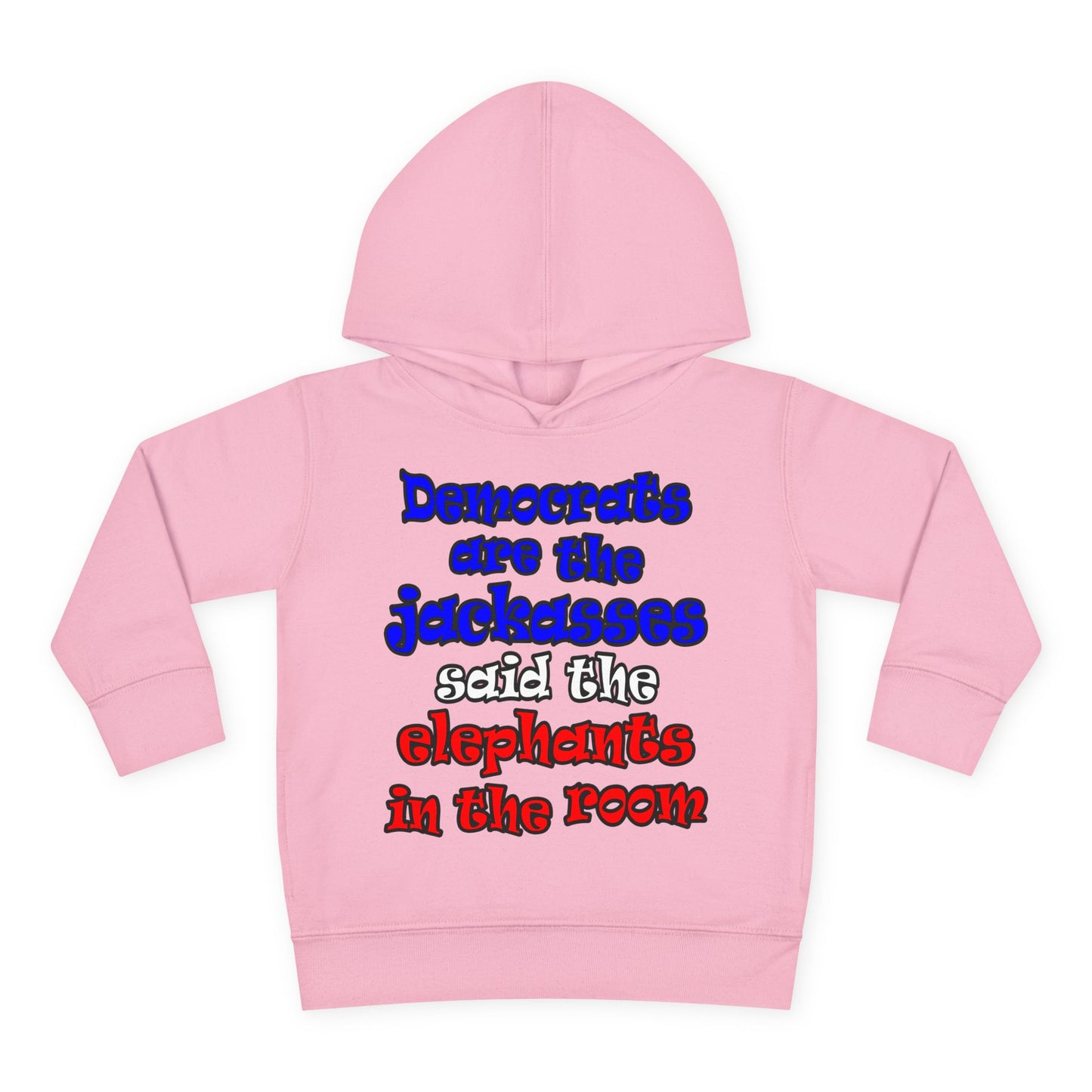 donkeys and elephants - Toddler Pullover Fleece Hoodie