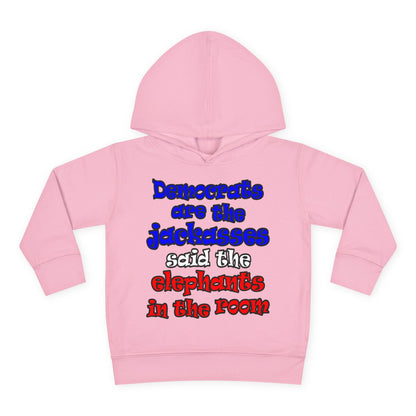 donkeys and elephants - Toddler Pullover Fleece Hoodie