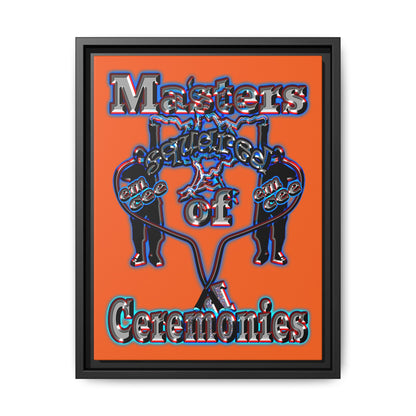 em cee squared - framed canvas art (orange)