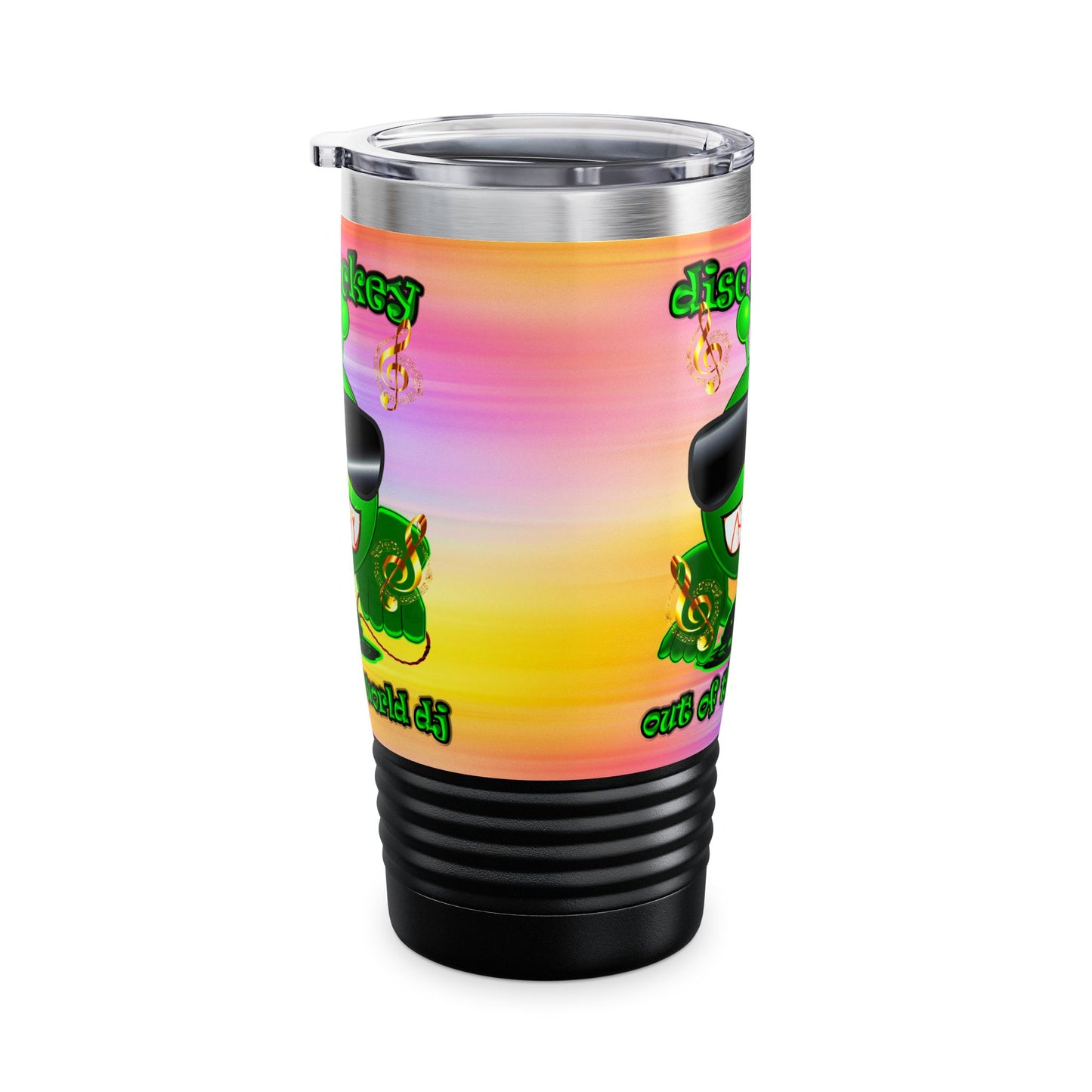 disc jockey - Ringneck Tumbler, 20oz (color blur)