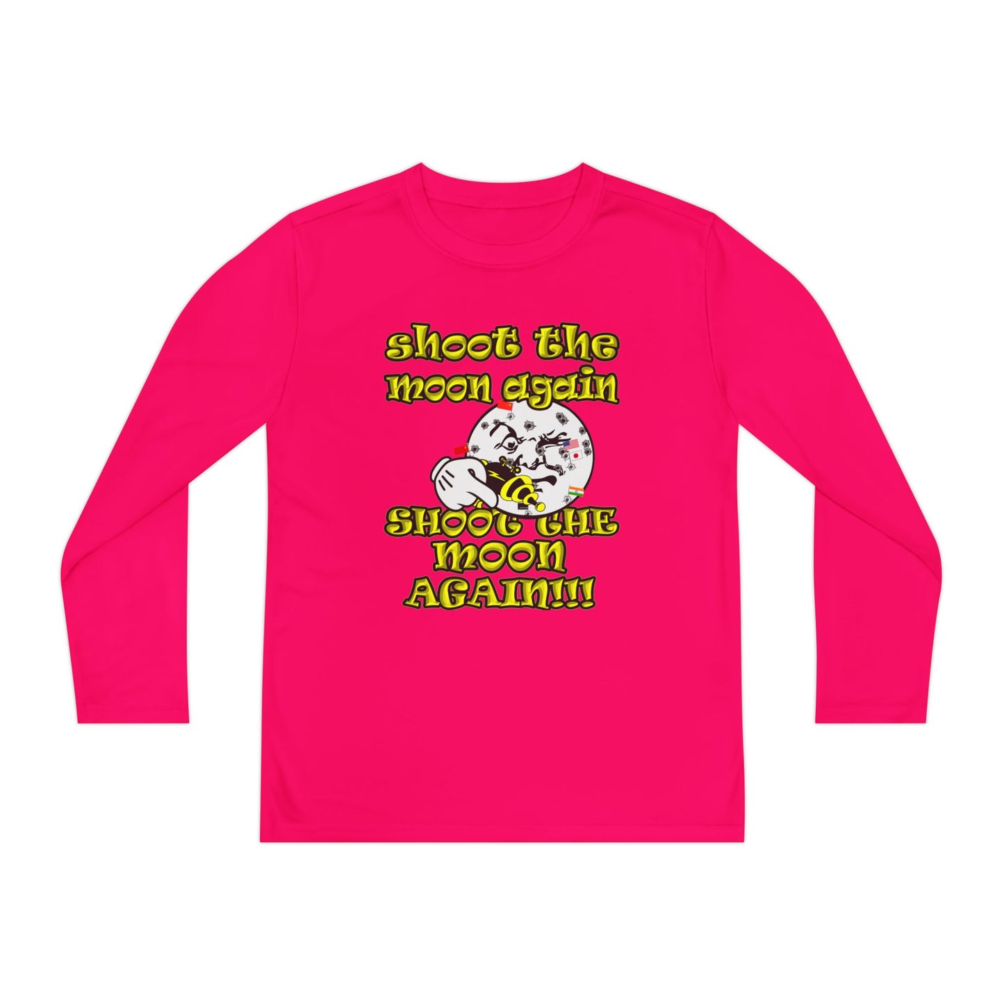shoot the moon again - Youth Long Sleeve Competitor Tee
