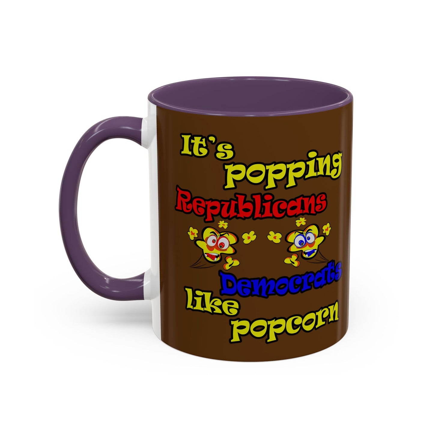 popping like popcorn - Accent Mug (brown)