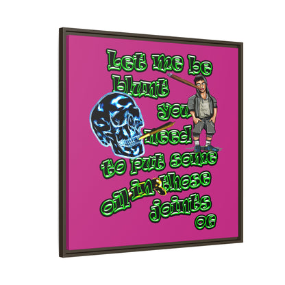 og - framed canvas art (pink)