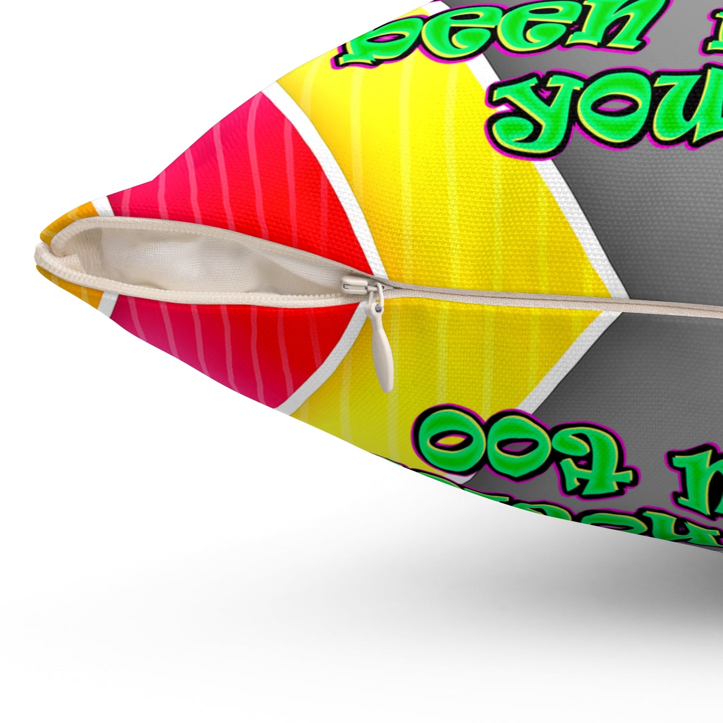 noticed you noticing - Spun Polyester Square Pillow - (rainbow split)