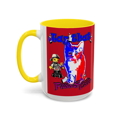 tag that - Accent Mug (dark red)