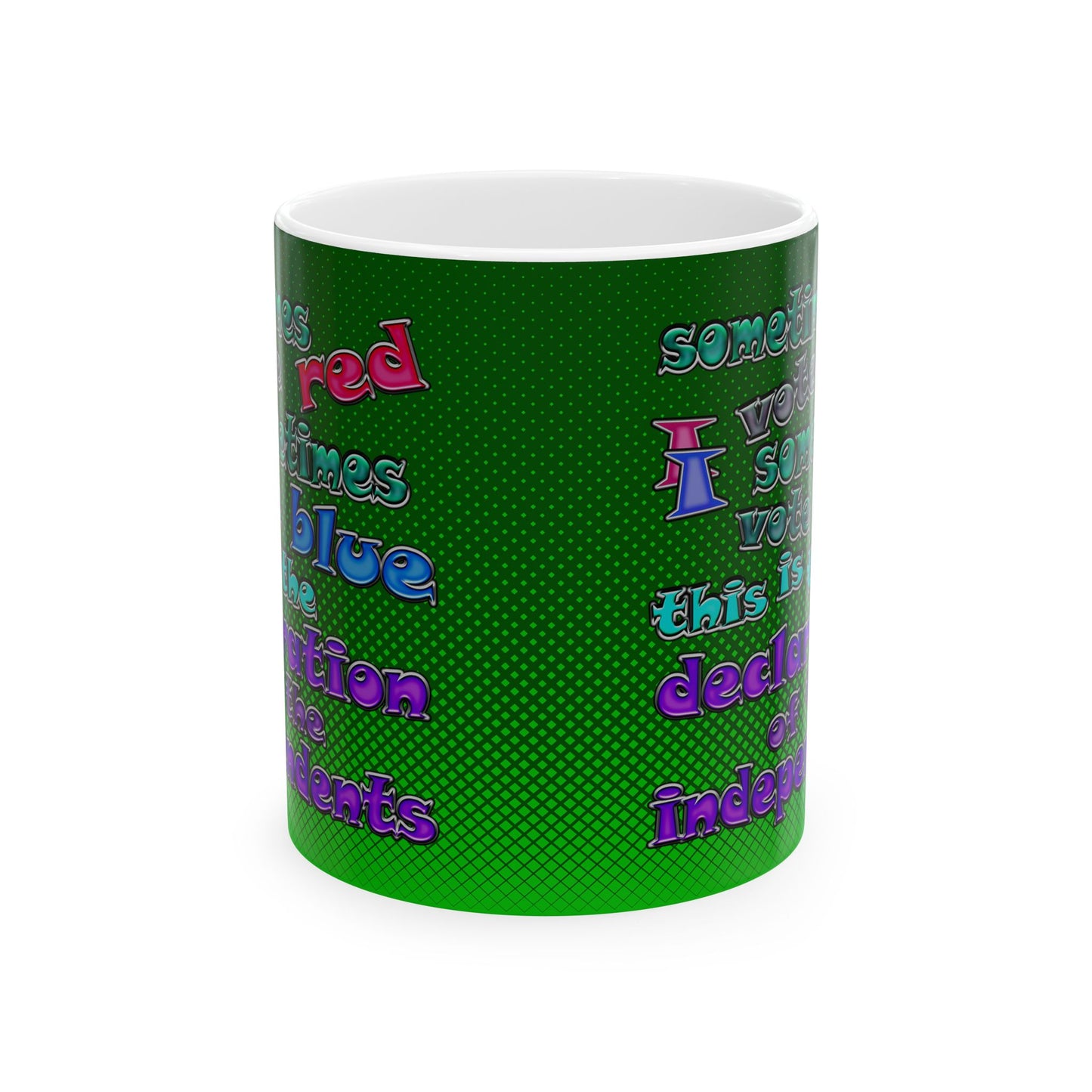 declaration of the independents - White Mug (logo green)