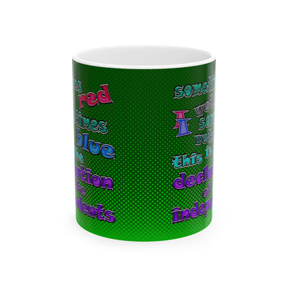 declaration of the independents - White Mug (logo green)