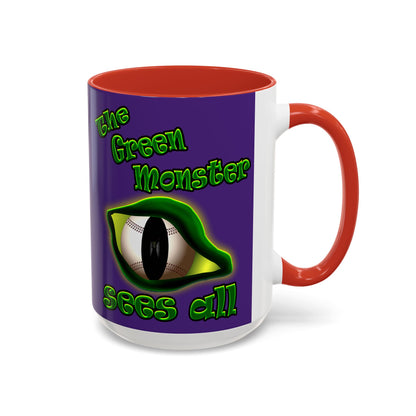 green monster - Accent Mug (purple)