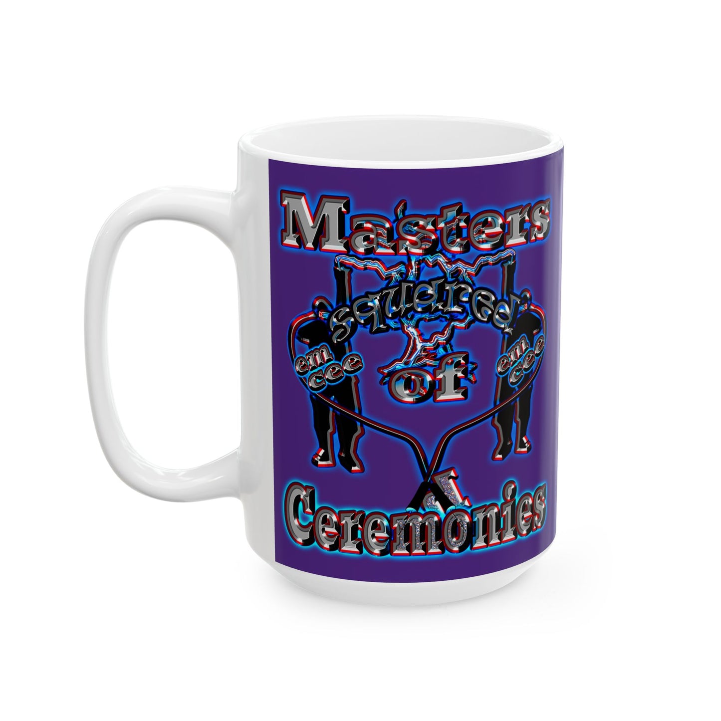 em cee squared - White Mug (purple)