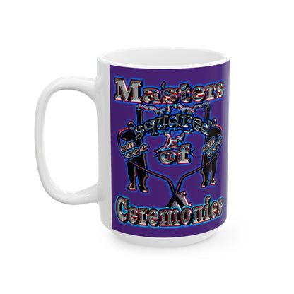 em cee squared - White Mug (purple)