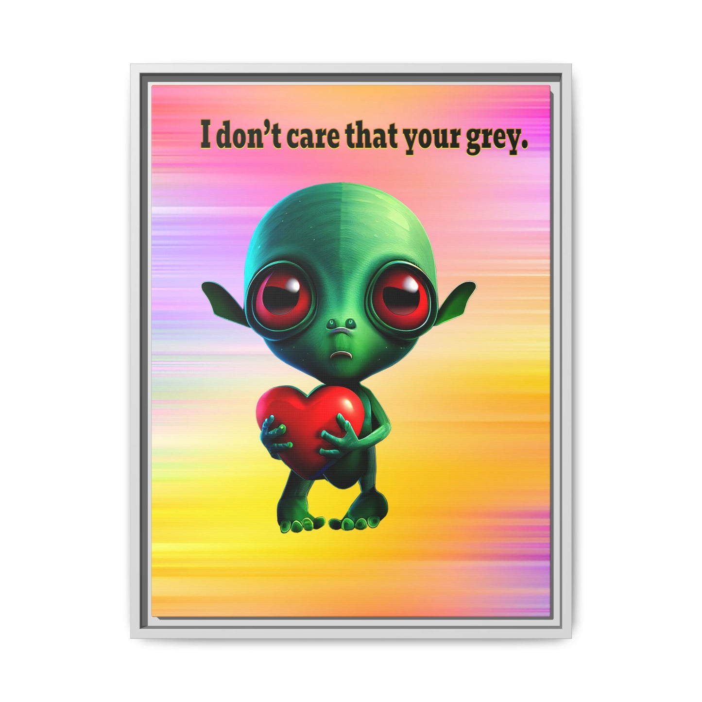 I don't care that your grey - framed canvas art (color blur)