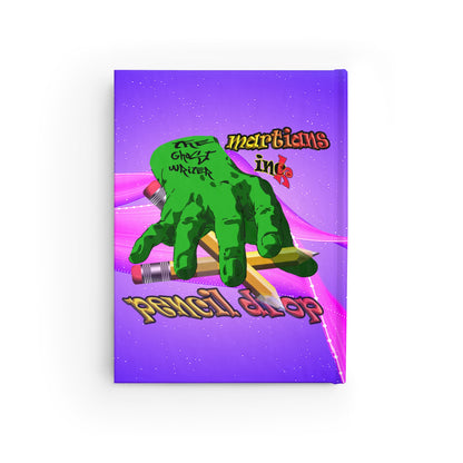 schrodinger's cat - journal-lined (purple-pink wave)