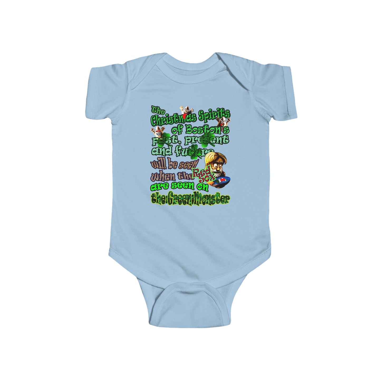 christmas spirits of boston - Infant Fine Jersey Bodysuit