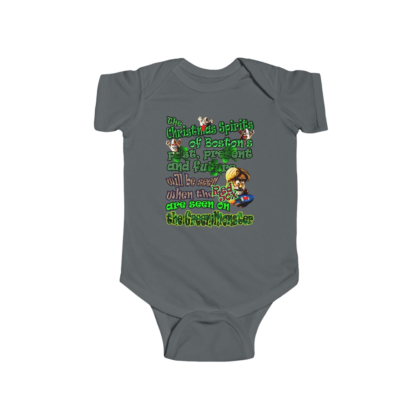 christmas spirits of boston - Infant Fine Jersey Bodysuit