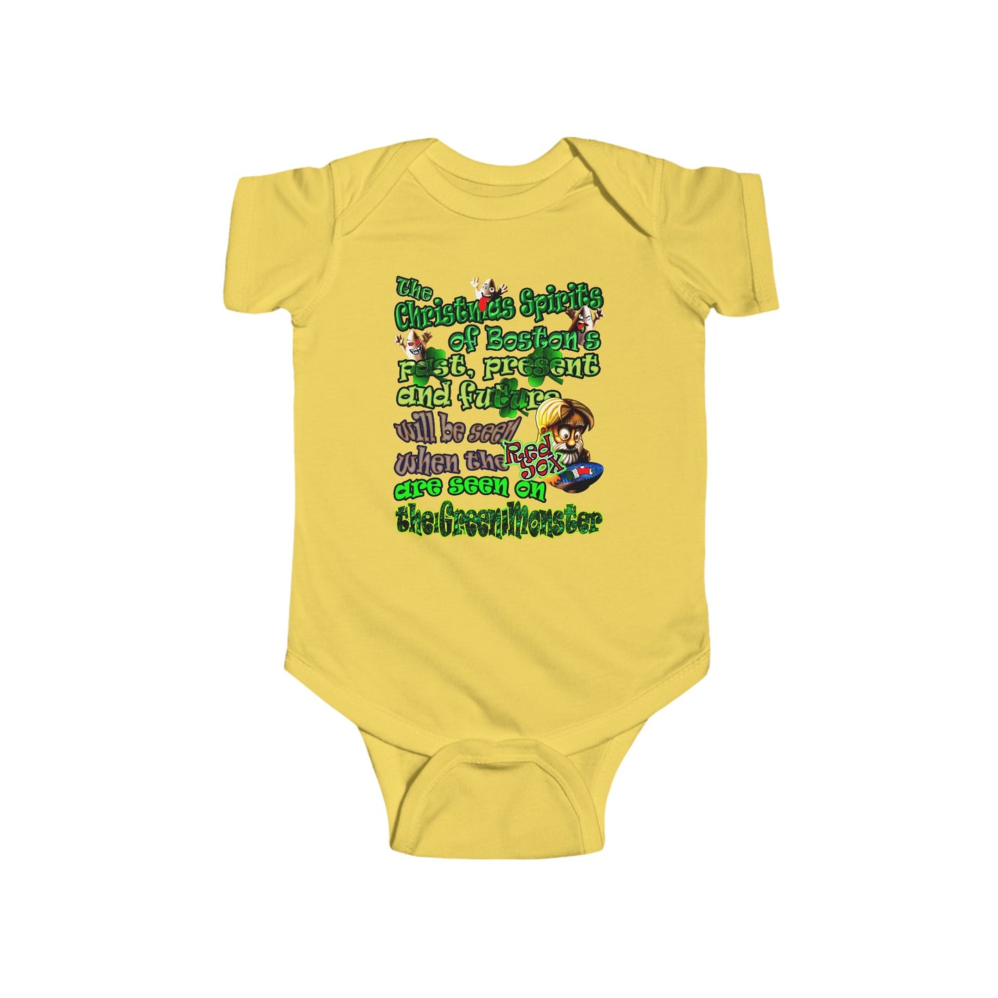 christmas spirits of boston - Infant Fine Jersey Bodysuit