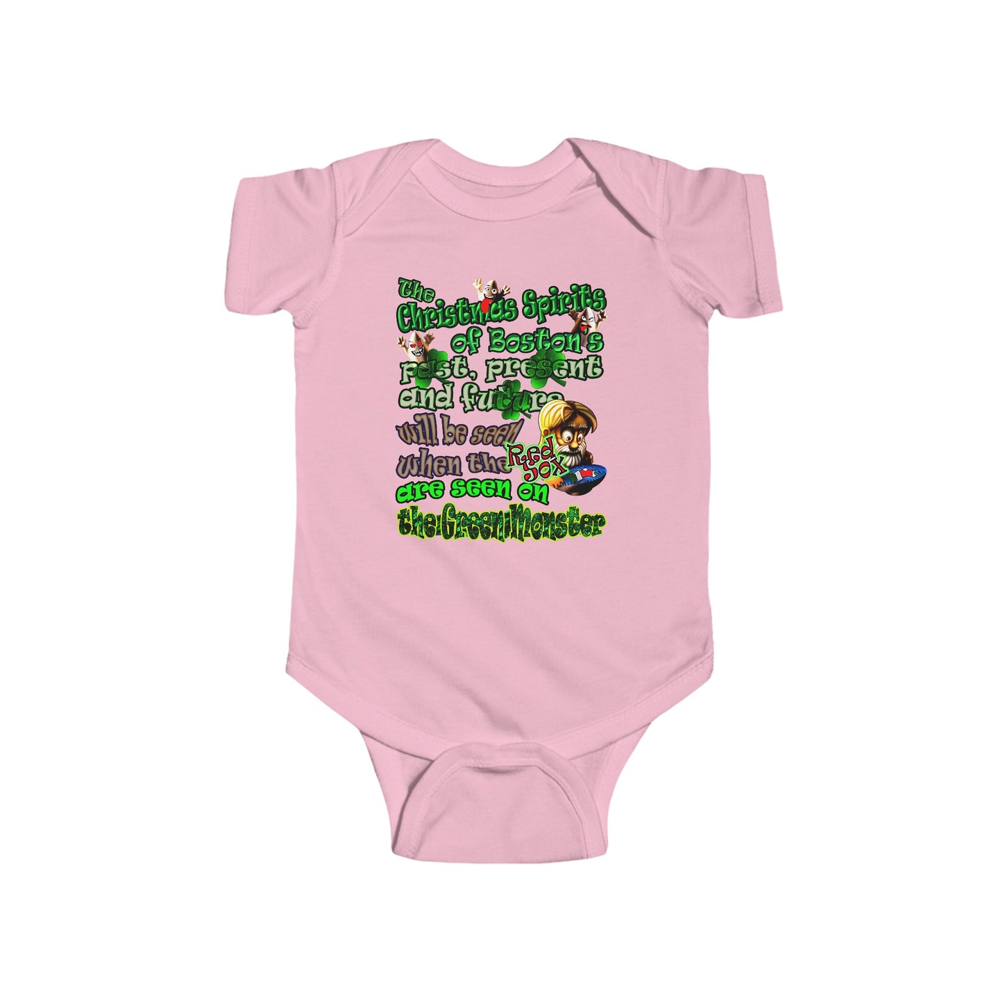 christmas spirits of boston - Infant Fine Jersey Bodysuit