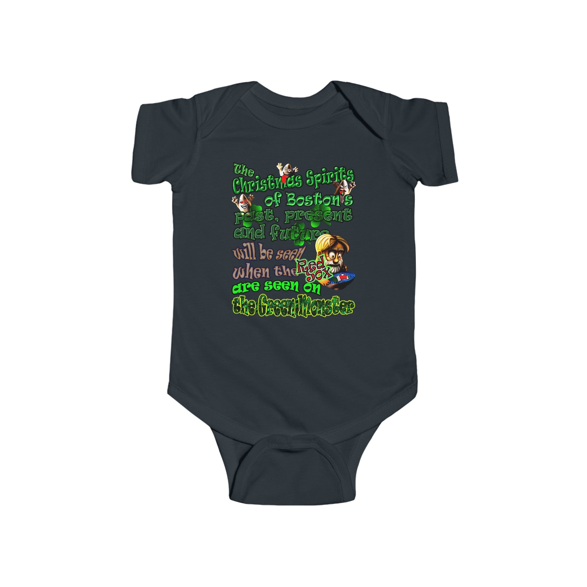 christmas spirits of boston - Infant Fine Jersey Bodysuit
