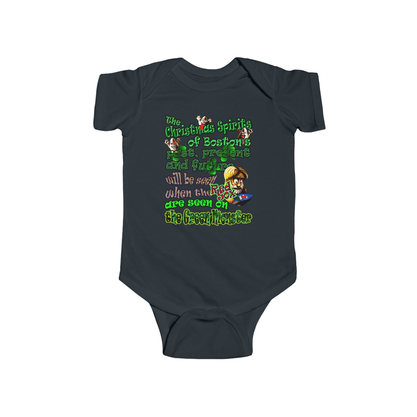 christmas spirits of boston - Infant Fine Jersey Bodysuit