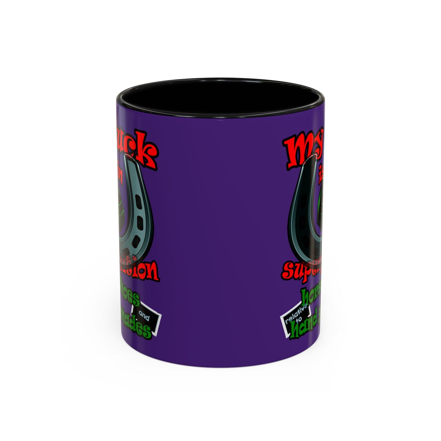 my luck - Accent Mug (purple)