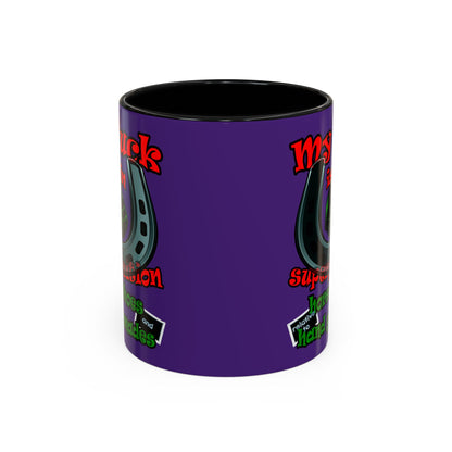 my luck - Accent Mug (purple)