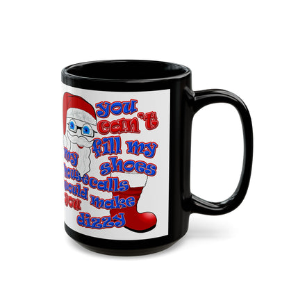 santa's shoes - Black Mug (white)