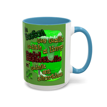 celtics logo - Accent Mug (green)