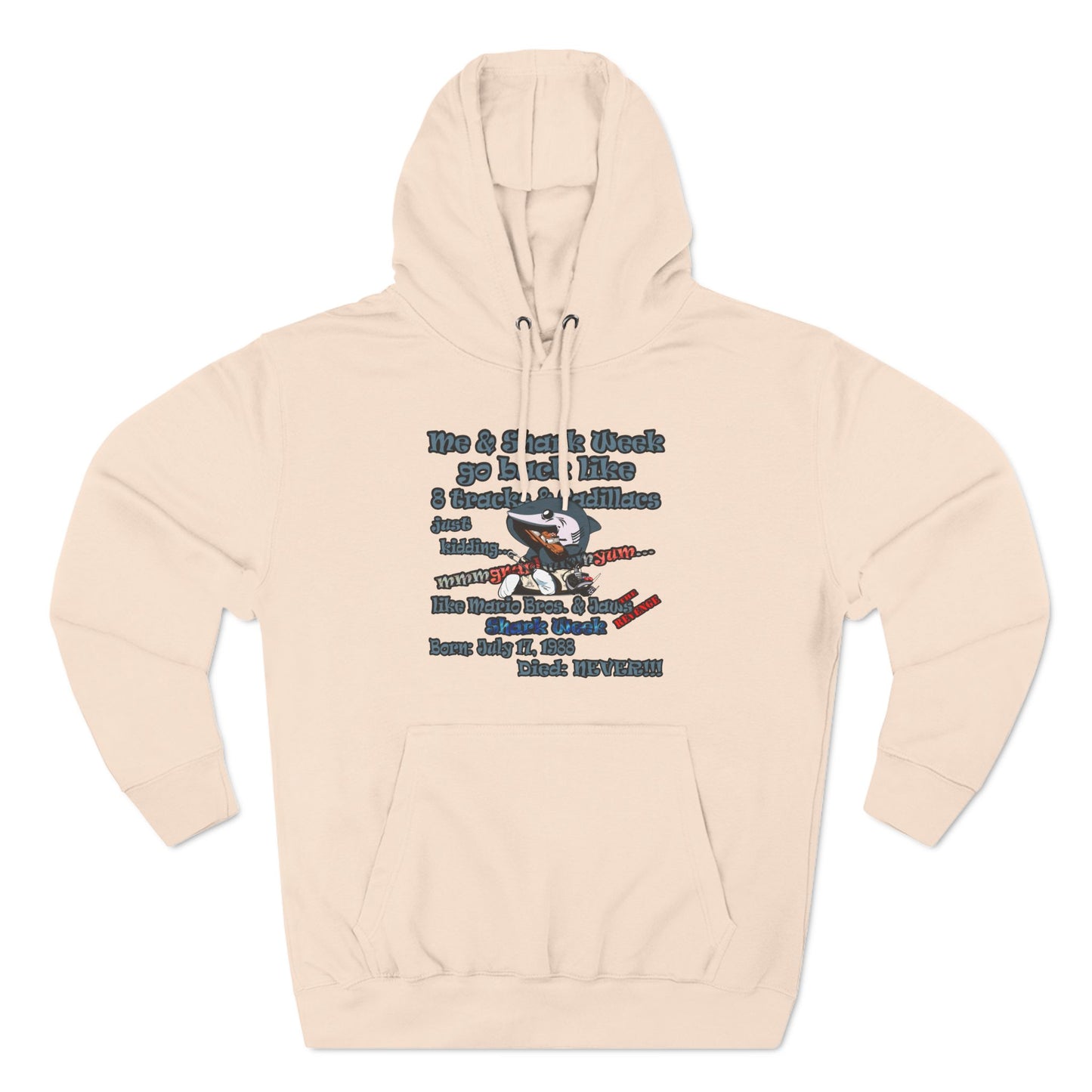shark week - Three-Panel Fleece Hoodie