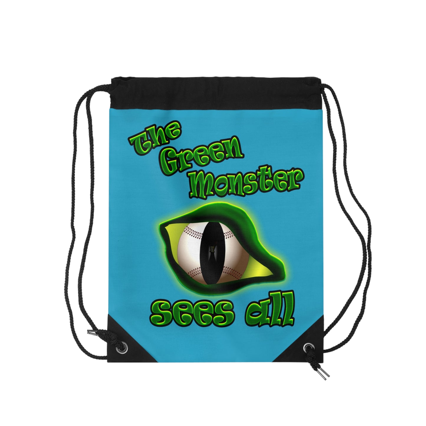 green monster - Drawstring Bag (turquoise)