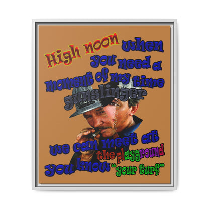 high noon - framed canvas art (light brown)