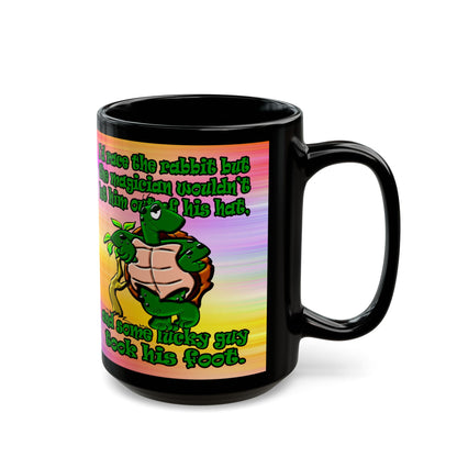 turtle race - Black Mug (color blur)