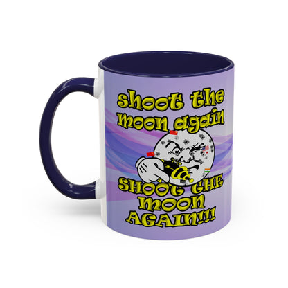shoot the moon again - Accent Mug (light blue-pink wave)