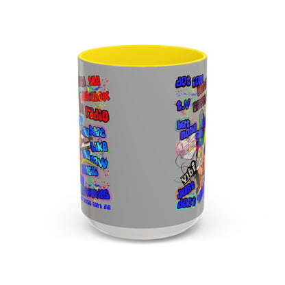 drop the beat - Accent Mug (light grey)