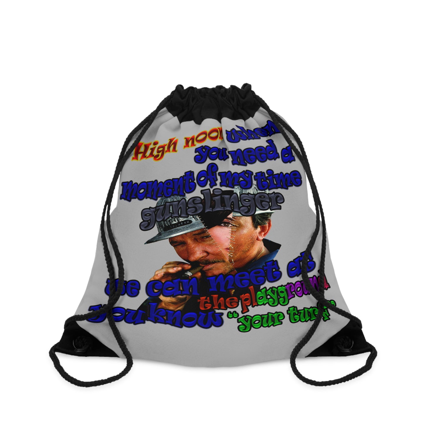high noon - Drawstring Bag (light grey)