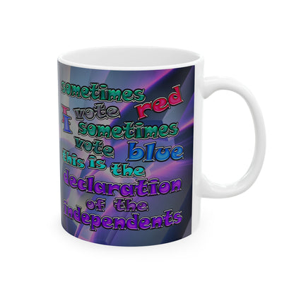declaration of the independents - White Mug (grey-pink wave)