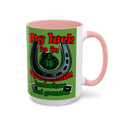 my luck - Accent Mug (green)
