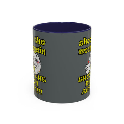 shoot the moon again - Accent Mug (dark grey)