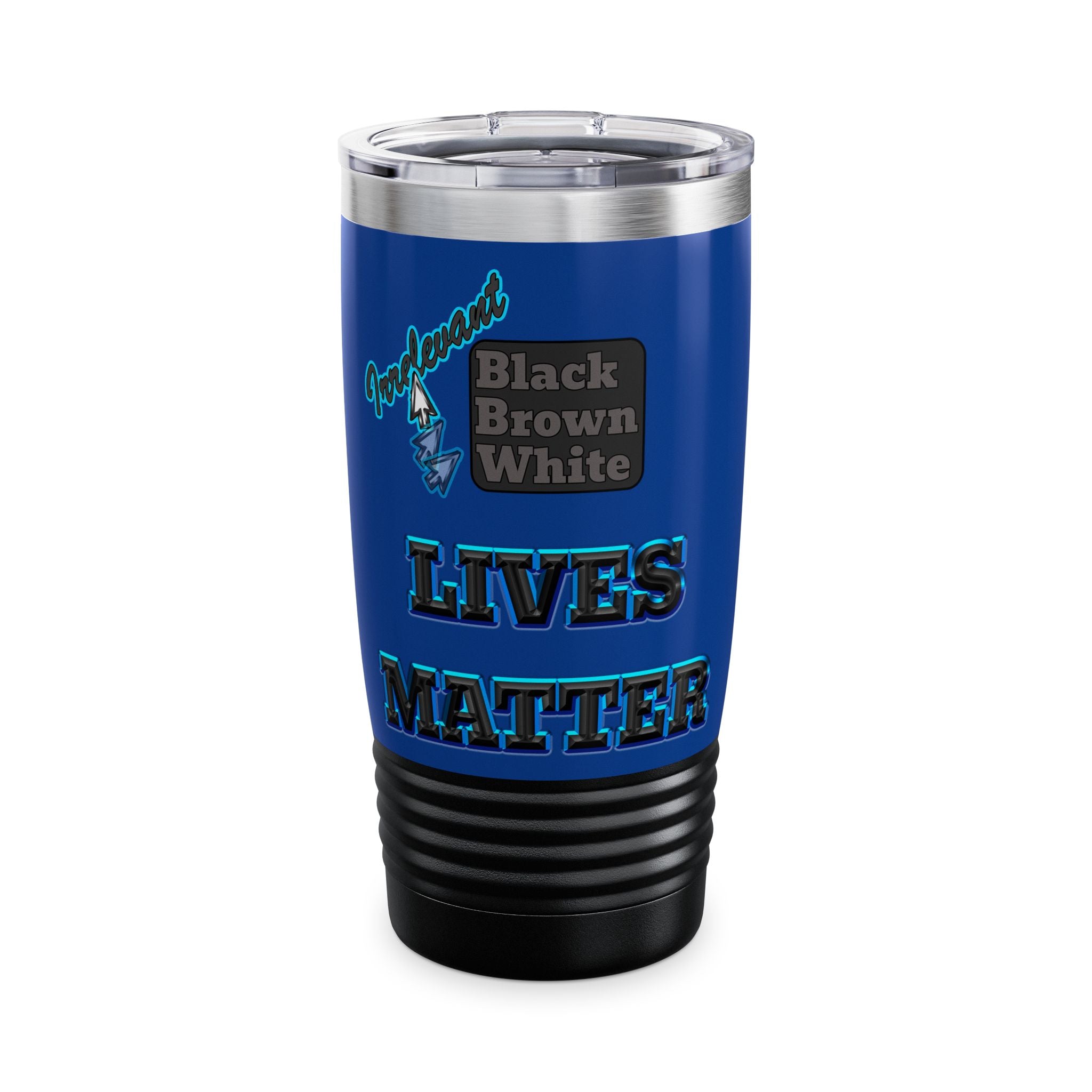 irrelevant - Ringneck Tumbler, 20oz (dark blue)