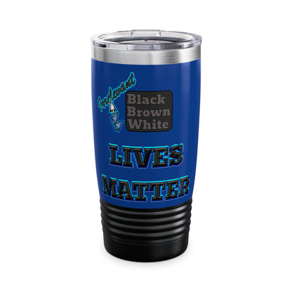 irrelevant - Ringneck Tumbler, 20oz (dark blue)