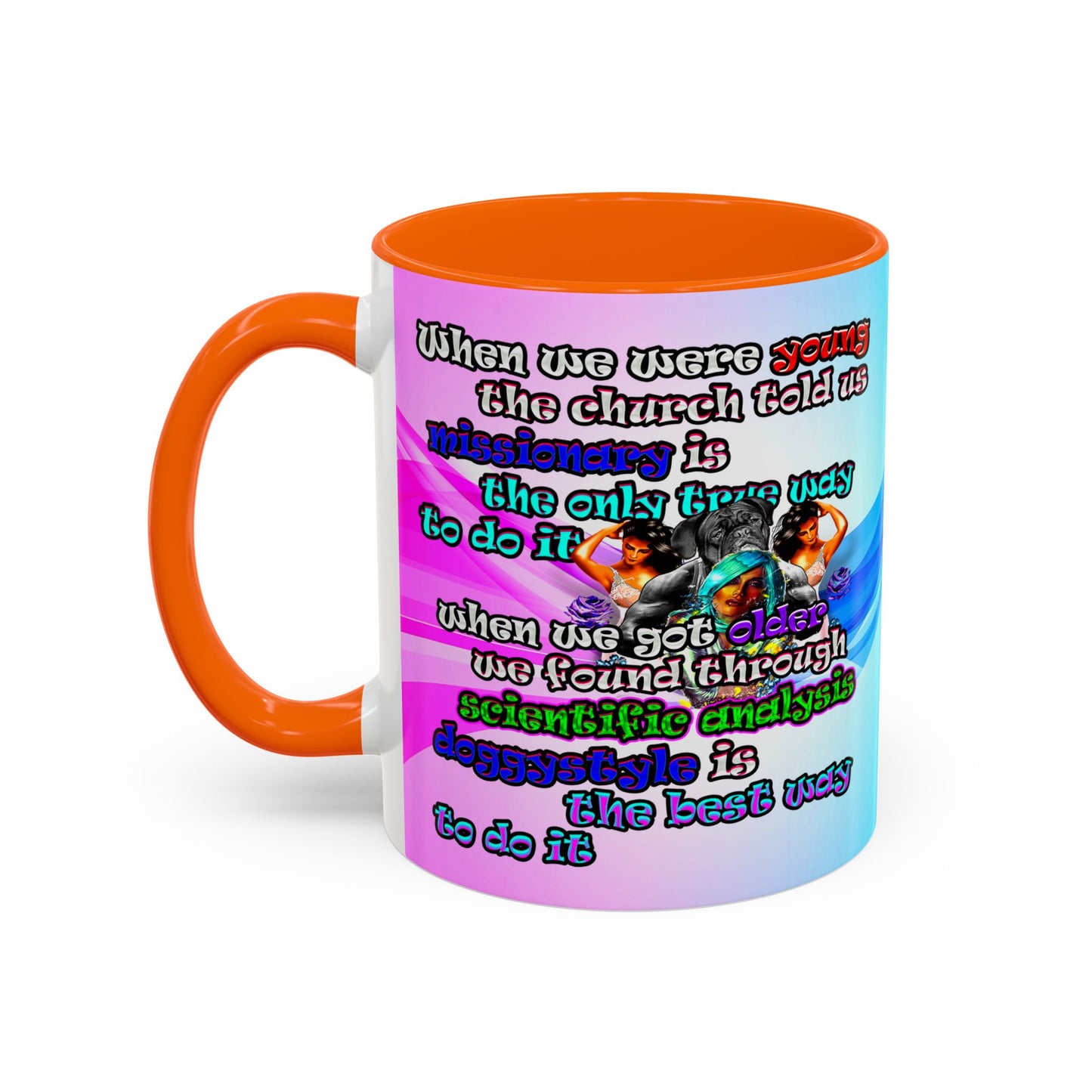 doggystyle - Accent Mug (light blue-pink wave)
