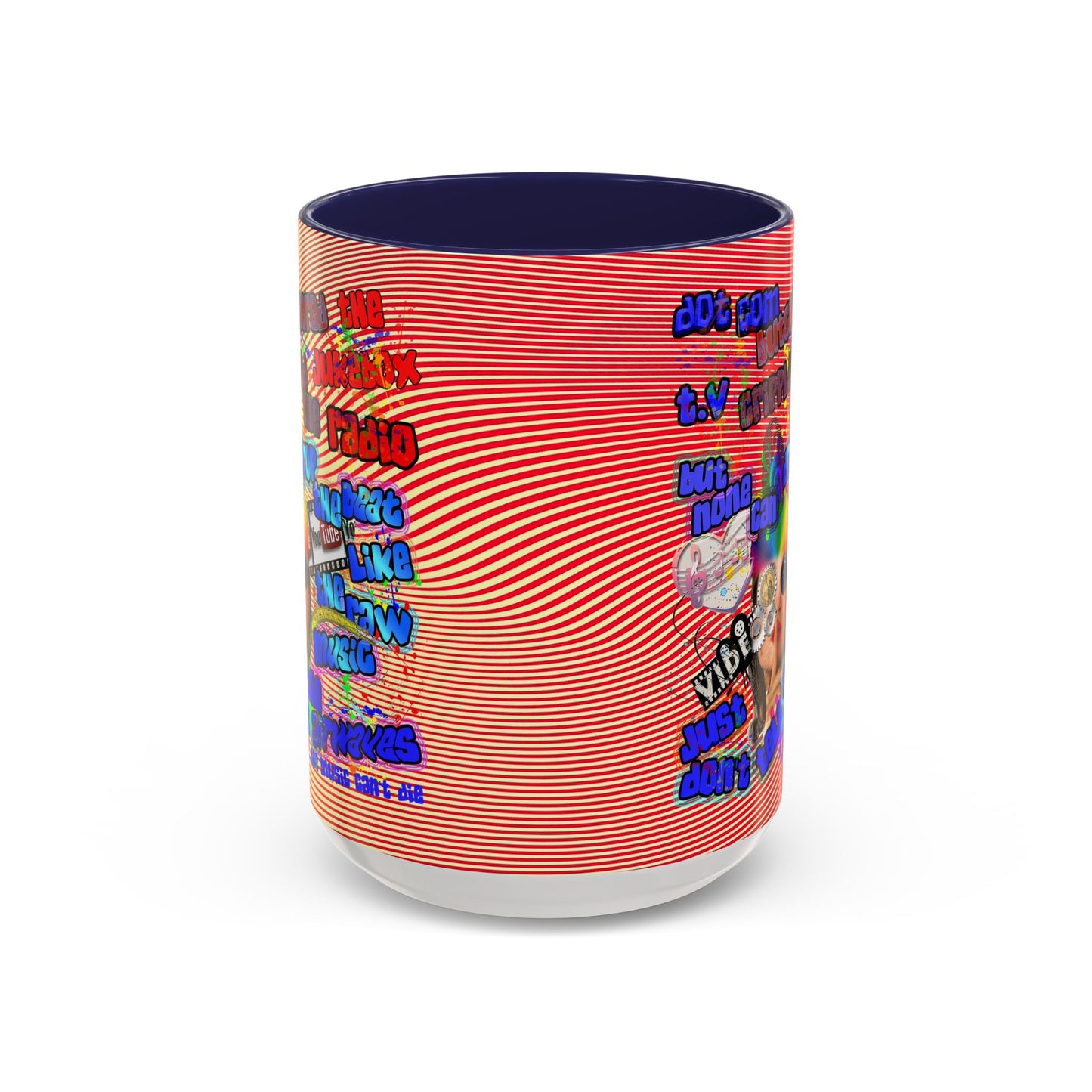 drop the beat - Accent Mug (yellow-orange wave)