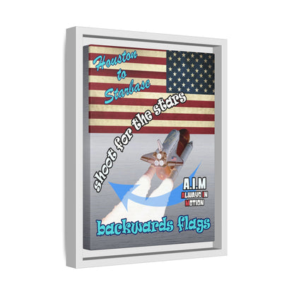 shoot for the stars - framed canvas art (brushed nickel)