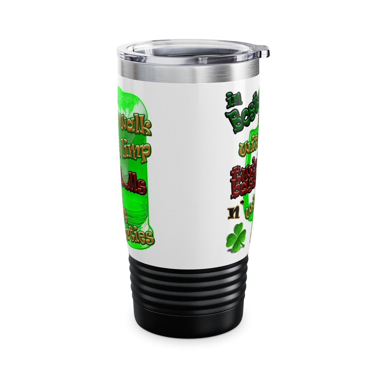 celtics logo - Ringneck Tumbler, 20oz (white)