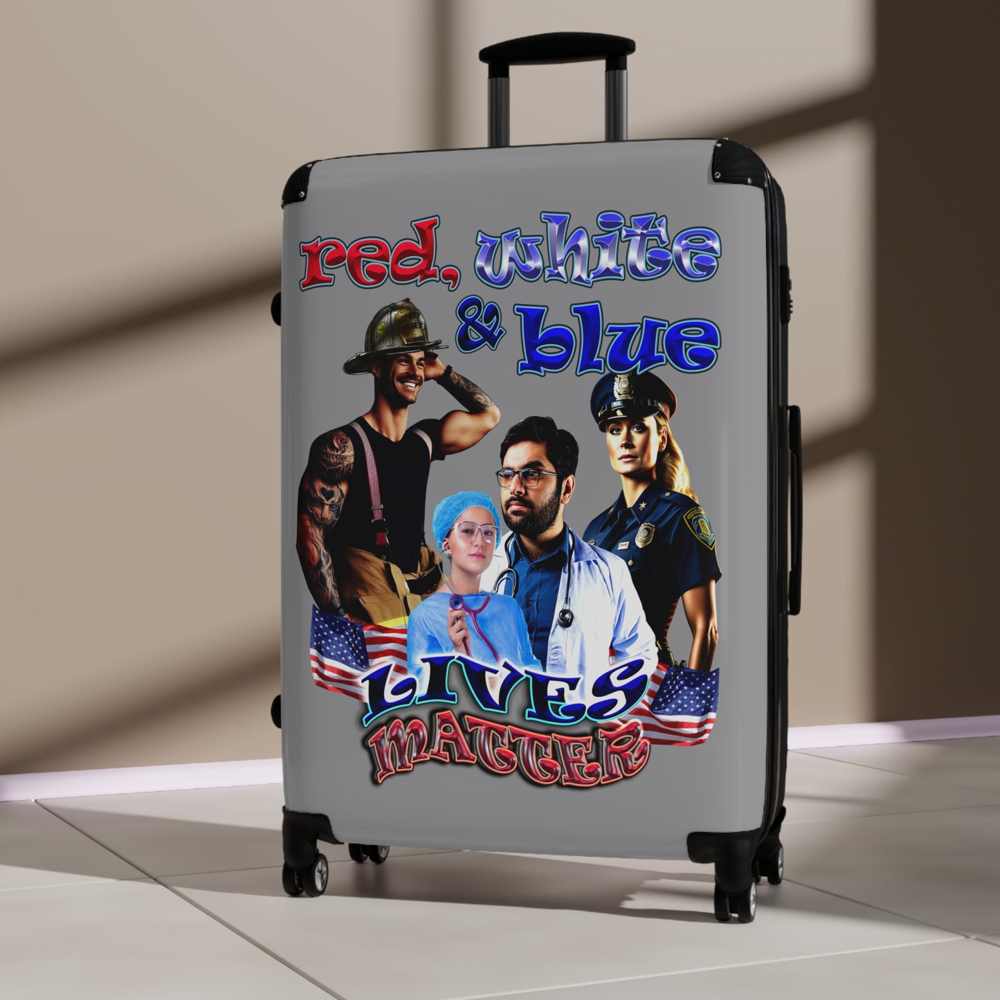 rw&b lives matter - Suitcase (grey)