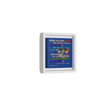 doggystyle - framed canvas art (dark blue)