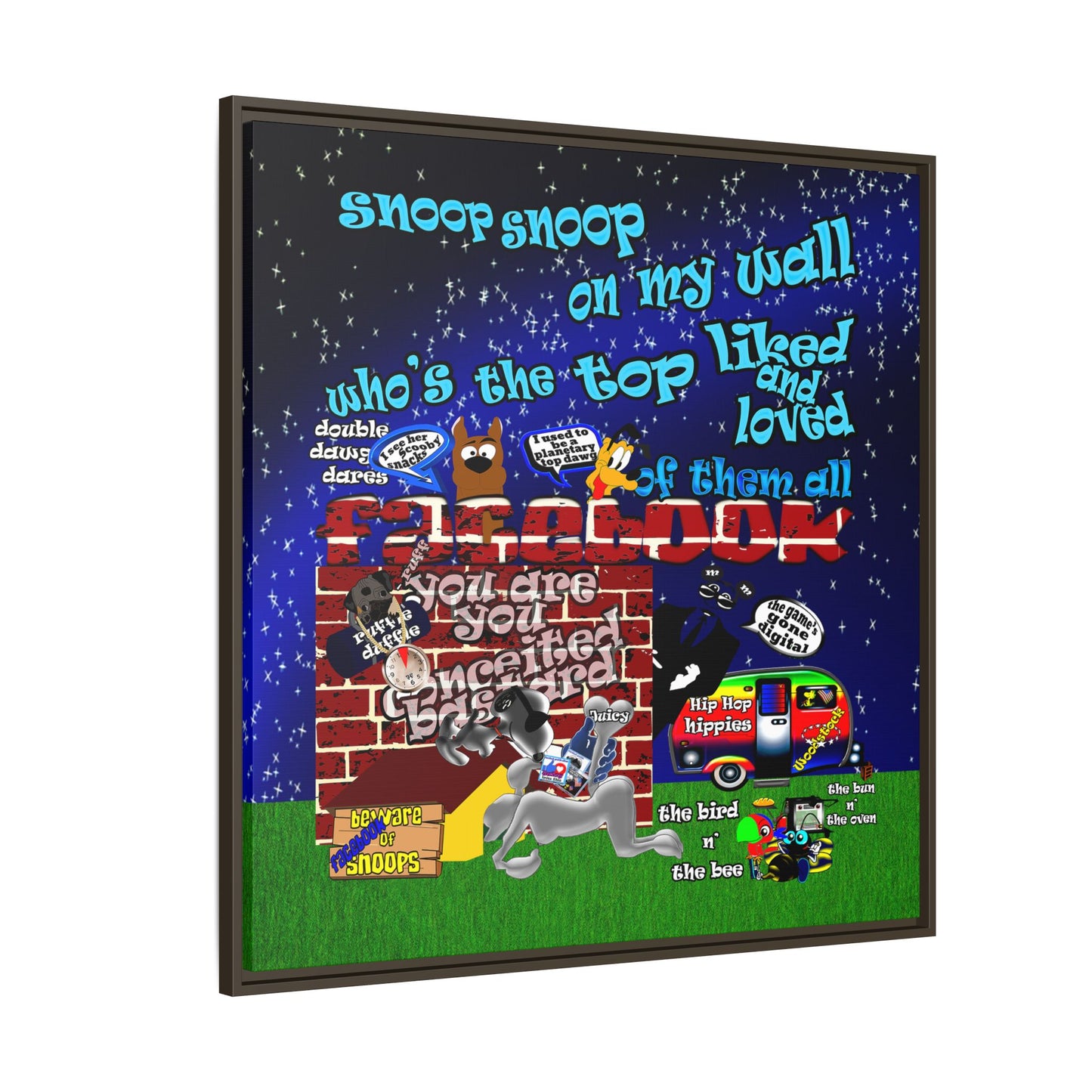 snoops - framed canvas art
