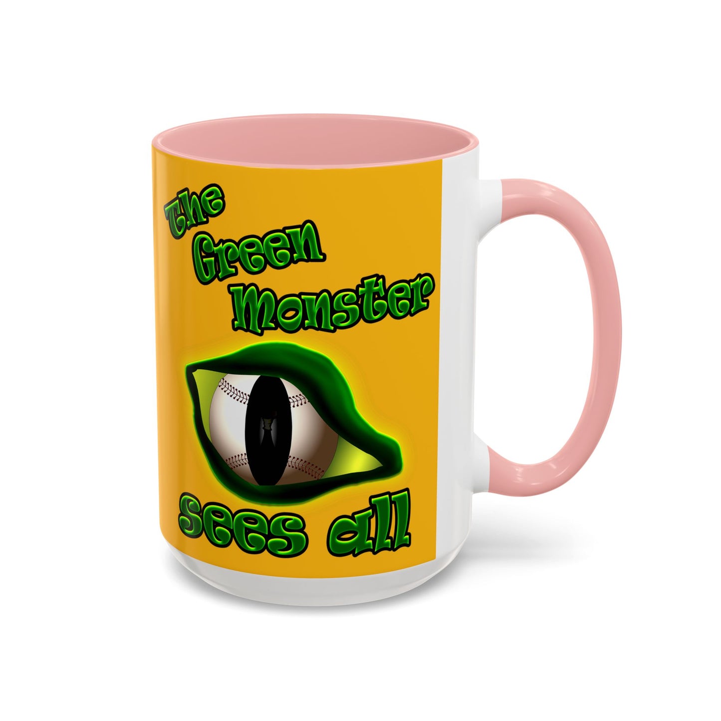 green monster - Accent Mug (yellow)