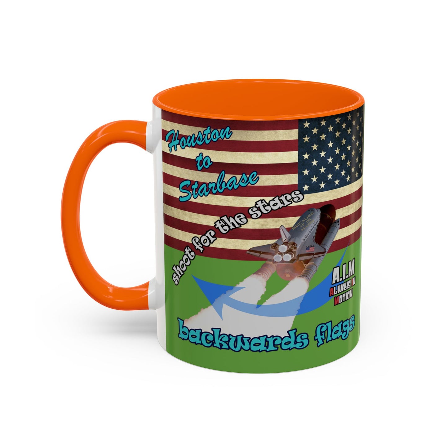 shoot for the stars - Accent Mug (green)