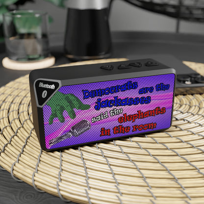 donkeys and elephants - Jabba Bluetooth Speaker (purple-pink wave)