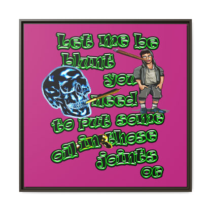 og - framed canvas art (pink)